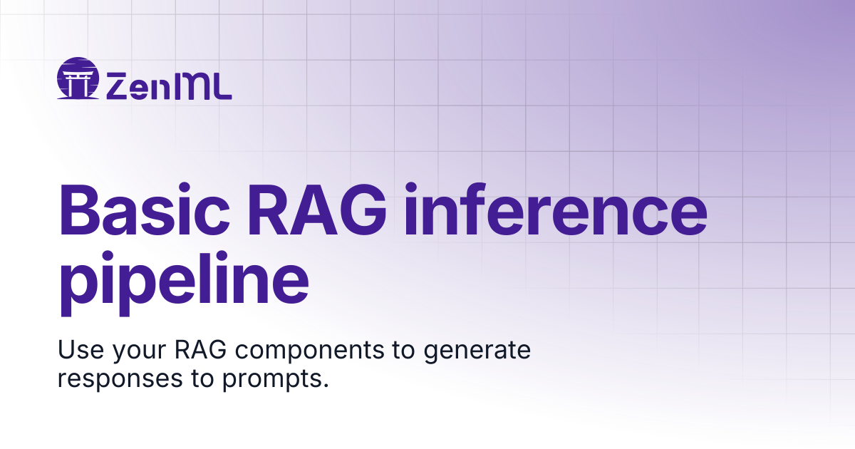 Basic RAG inference pipeline | Learn | ZenML - Bridging the gap between ...