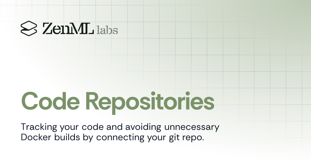 Code Repositories | ZenML - Bridging the gap between ML & Ops